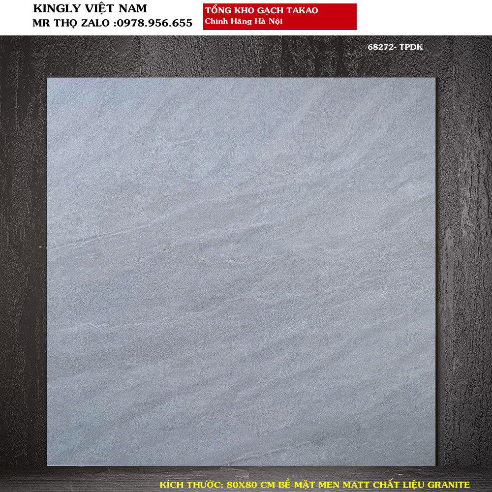 Gạch vân xi măng 80X80 TAKAO 68272 Loại 1